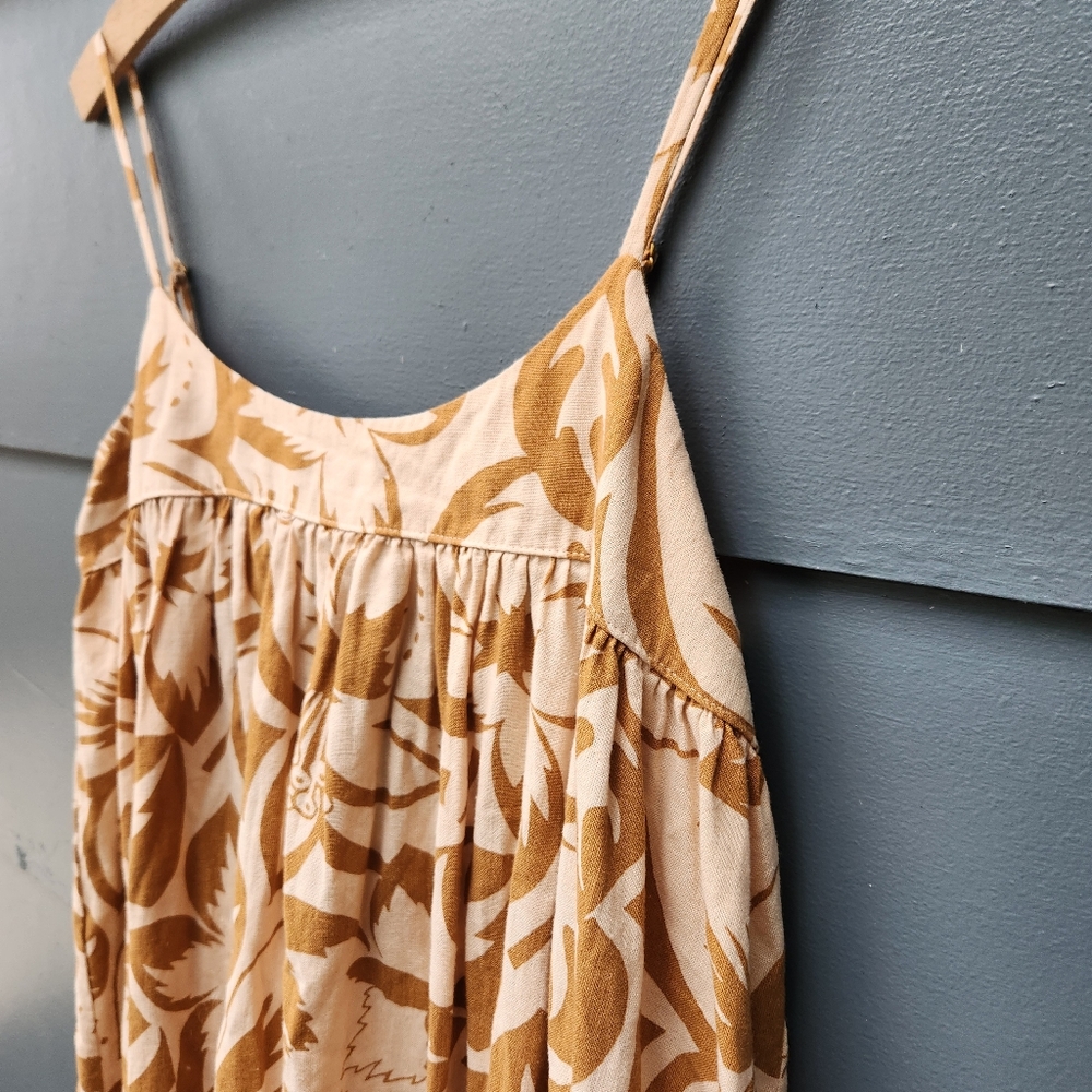 Madewell Linen-Blend Cami Midi Dress in Tropicale Floral - Size Small - Picture 5 of 11